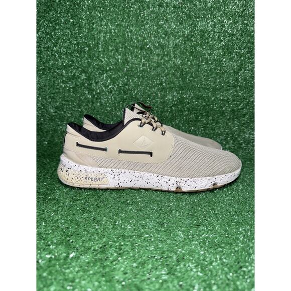 Sperry 7 Seas 3 Eye Boat Sneakers Beige Comfort Shoes Mens Size 9.5 STS15539 - Picture 1 of 9